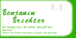 benjamin brichter business card